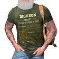 Dickson Name Gift Dickson Born To Rule 3D Print Casual Tshirt Army Green