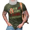 Flip Flops Fireworks And Freedom 4Th Of July V2 3D Print Casual Tshirt Army Green