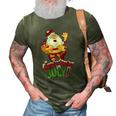 Funny Christmas In July Summer Reindeer Float Xmas 3D Print Casual Tshirt Army Green