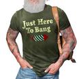 Funny Fourth Of July 4Th Of July Im Just Here To Bang 3D Print Casual Tshirt Army Green
