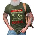 Funny I Plan On Watching My Grandson Play Baseball 3D Print Casual Tshirt Army Green