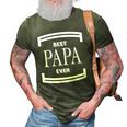 Graphic Best Papa Ever Fathers Day Gift Funny Men 3D Print Casual Tshirt Army Green