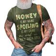 Honey Grandma Gift Honey Is My Name Spoiling Is My Game 3D Print Casual Tshirt Army Green