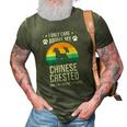 I Only Care About My Chinese Crested Dog Lover 3D Print Casual Tshirt Army Green