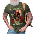I Stand With Truckers - Truck Driver Freedom Convoy Support 3D Print Casual Tshirt Army Green