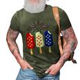 Ice Cream 4Th Of July American Flag Patriotic Men Women 3D Print Casual Tshirt Army Green