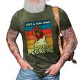 Just A Girl That Loves Peckers Funny Chicken Woman Tee 3D Print Casual Tshirt Army Green