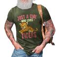 Just A Girl Who Loves Tigers Cute Kawaii Tiger Animal 3D Print Casual Tshirt Army Green