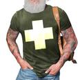 Lightly Weathered Peace Christ White Cross Paint On Various 3D Print Casual Tshirt Army Green