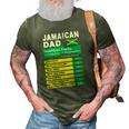 Mens Jamaican Dad Nutrition Facts Serving Size 3D Print Casual Tshirt Army Green