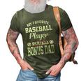 Mens My Favorite Baseball Player Calls Me Bonus Dad Funny Bonus 3D Print Casual Tshirt Army Green