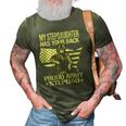 Mens My Stepdaughter Has Your Back - Proud Army Stepdad Dad Gift 3D Print Casual Tshirt Army Green