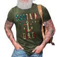 Mens Patriotic Captain Dad American Flag Boat Owner 4Th Of July 3D Print Casual Tshirt Army Green