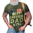 Mens Patriotic Dad - Best Dad Ever 4Th Of July American Flag 3D Print Casual Tshirt Army Green