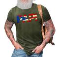 Mens Puerto Rico Flag Fathers Day Patriotic Puerto Rican Pride Raglan Baseball Tee 3D Print Casual Tshirt Army Green