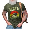 Merica Retro Eagle Bandana American Flag 4Th Of July Fourth 3D Print Casual Tshirt Army Green