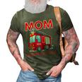 Mom Birthday Crew - Fire Truck Fire Engine Firefighter 3D Print Casual Tshirt Army Green