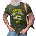Never Underestimate A Pawpaw Rv Camping Distressed 3D Print Casual Tshirt Army Green