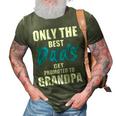Only The Best Dad Get Promoted To Grandpa Fathers Day T Shirts 3D Print Casual Tshirt Army Green