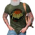 Papi Like A Grandpa Only Cooler Vintage Retro Fathers Day 3D Print Casual Tshirt Army Green