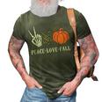 Peace Love Fall Peace Love Pumpkin 3D Print Casual Tshirt Army Green