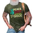 Peace Out 1St Grade Last Day Of School Teacher Girl Boy 3D Print Casual Tshirt Army Green