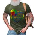 Rainbow Sunflower Love Is Love Lgbt Gay Lesbian Pride  V2 3D Print Casual Tshirt Army Green