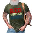Red White And Bearded Funny 4Th Of July Pride Patriot Men 3D Print Casual Tshirt Army Green