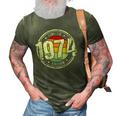 Retro 48 Years Old Vintage 1974 Limited Edition 48Th Birthday 3D Print Casual Tshirt Army Green