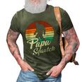 Retro Papa Squatch Yeti Vintage 3D Print Casual Tshirt Army Green