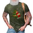 Santa Butt Crack Merry Christmas 3D Print Casual Tshirt Army Green