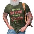 Sorry Boys My Heart Belongs To Daddy Girls Valentine 3D Print Casual Tshirt Army Green