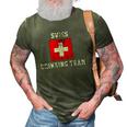 Swiss Drinking Team Funny National Pride Gift 3D Print Casual Tshirt Army Green