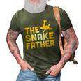 The Snake Father Funny Reptile Owner 3D Print Casual Tshirt Army Green