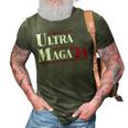 Ultra Maga Retro Style Red And White Text 3D Print Casual Tshirt Army Green