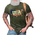 Usa American Flag United States Of America 4Th Of July 3D Print Casual Tshirt Army Green