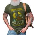 Welder Clothes For Men Funny Welding V2 3D Print Casual Tshirt Army Green