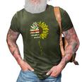 Womens Sunflower Thin Red Line Us Flag Sunshine Firefighter Gift 3D Print Casual Tshirt Army Green