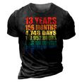 13Th Birthday For Boys & Girls 13 Years Of Being Awesome 3D Print Casual Tshirt Vintage Black