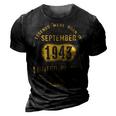1943 September Birthday Gift 1943 September Limited Edition 3D Print Casual Tshirt Vintage Black