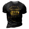 1944 September Birthday Gift 1944 September Limited Edition 3D Print Casual Tshirt Vintage Black