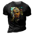 Abstract Of Godfather Classic 3D Print Casual Tshirt Vintage Black