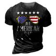 All American Dad 4Th Of July Memorial Day Matching Family 3D Print Casual Tshirt Vintage Black