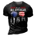 All American Dad 4Th Of July Us Patriotic Pride V2 3D Print Casual Tshirt Vintage Black