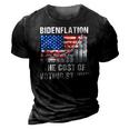 American Flag With Inflation Graph Funny Biden Flation 3D Print Casual Tshirt Vintage Black