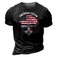 American Grown With Dominican Roots Usa Dominican Flag 3D Print Casual Tshirt Vintage Black