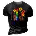 Be Kind Sign Language Hand Talking Lgbtq Flag Gay Pride 3D Print Casual Tshirt Vintage Black