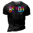 Be You Lgbt Flag Gay Pride Month Transgender Rainbow Lesbian 3D Print Casual Tshirt Vintage Black