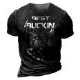 Best Buckin Dad Ever Fathers Day 3D Print Casual Tshirt Vintage Black