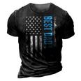 Best Dad Ever Us American Flag Gift For Fathers Day 3D Print Casual Tshirt Vintage Black
